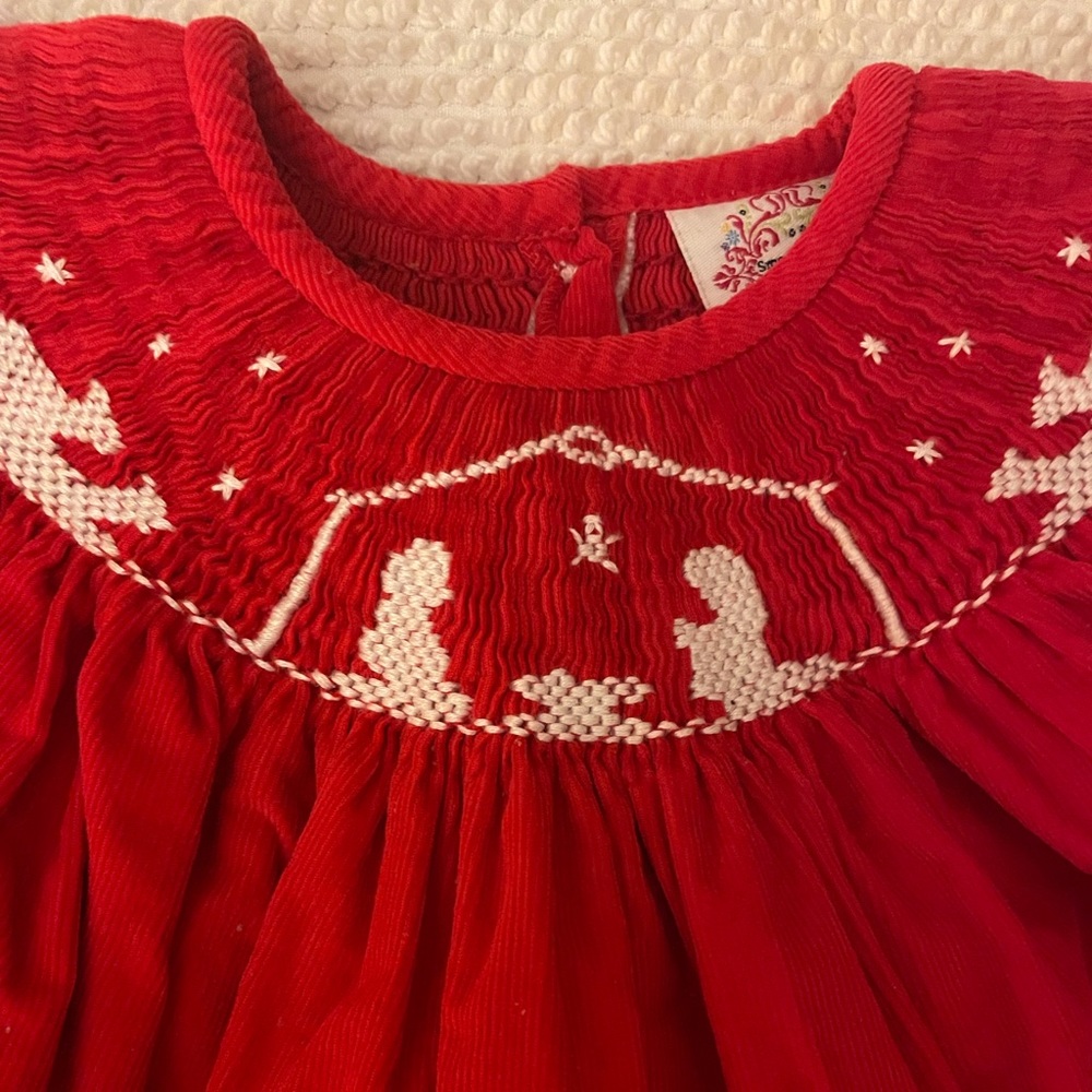 Smocked Christmas Dress 2T